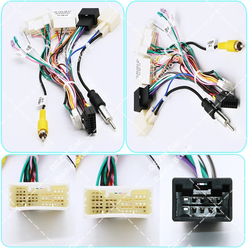 9 inch Car Radio MultiMedia Canbus Box Decoder For Toyota Fortuner Covert 2016 2017 2018 With Wiring Harness Power Cable