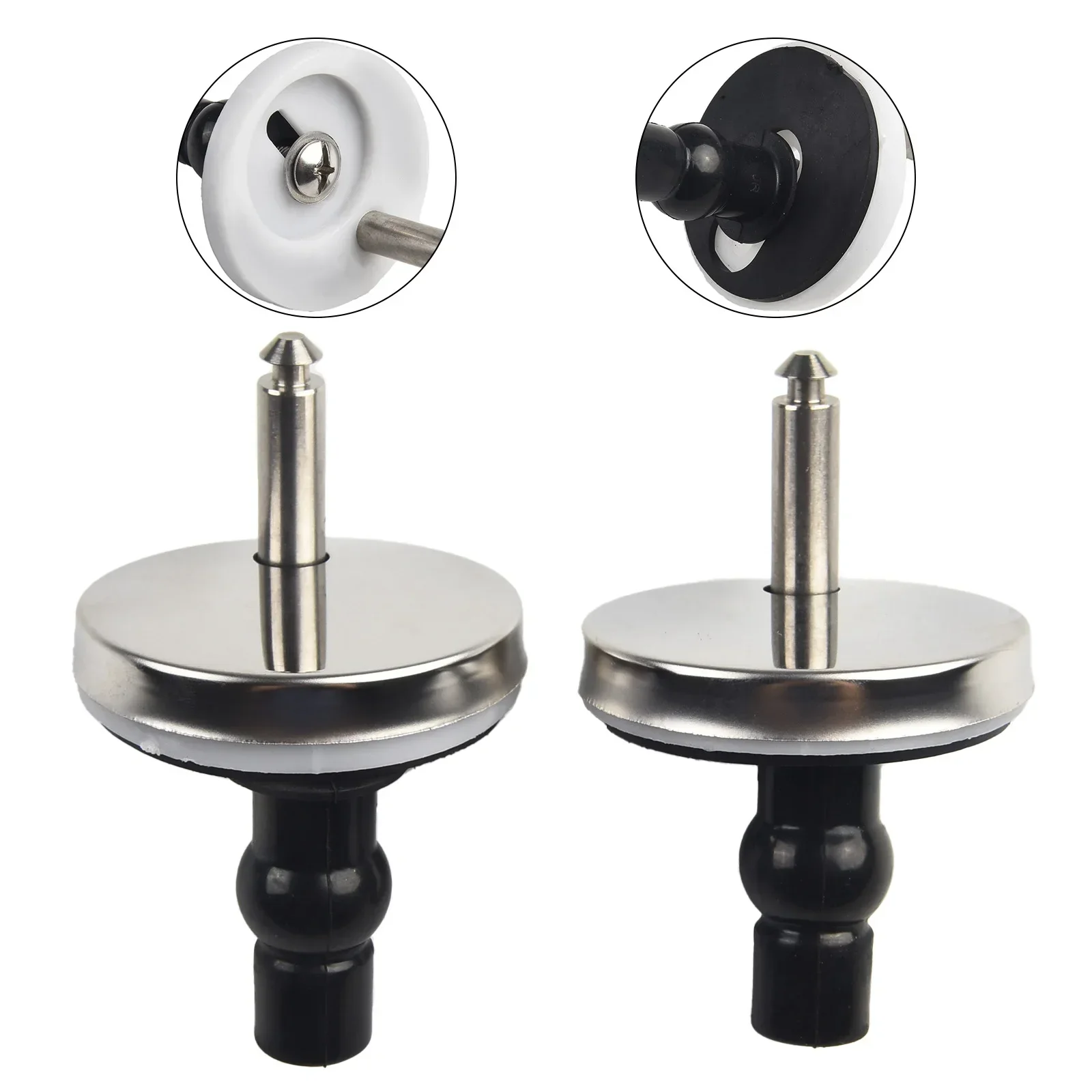 None Toilet Hinge Hinge Pack Sliver Black Quick Top Close Soft Release Heavy Duty Hinge Pair Stainless Steel None
