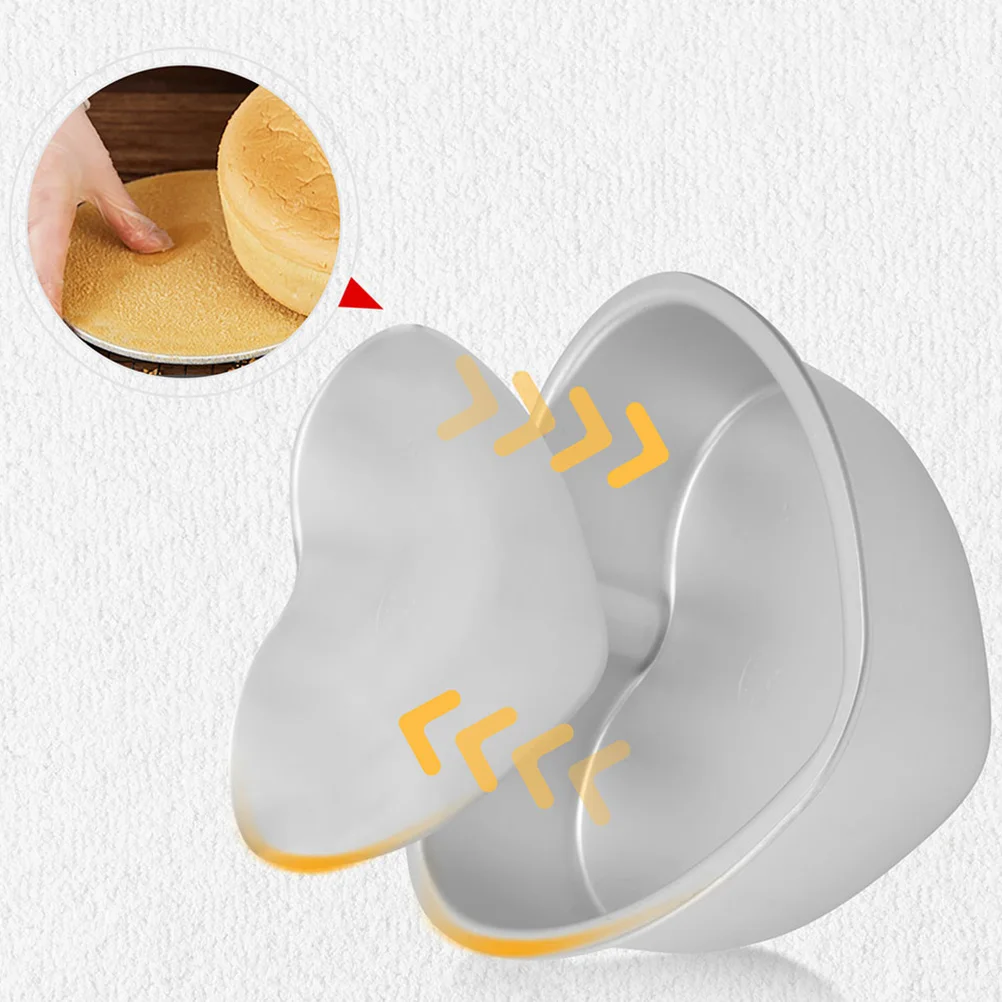

2pcs Heart-Shaped Cake Pan Aluminum Alloy Detachable Non-Stick Baking Mold For Wedding Cheesecake Diy Cake Baking Pans Kitchen
