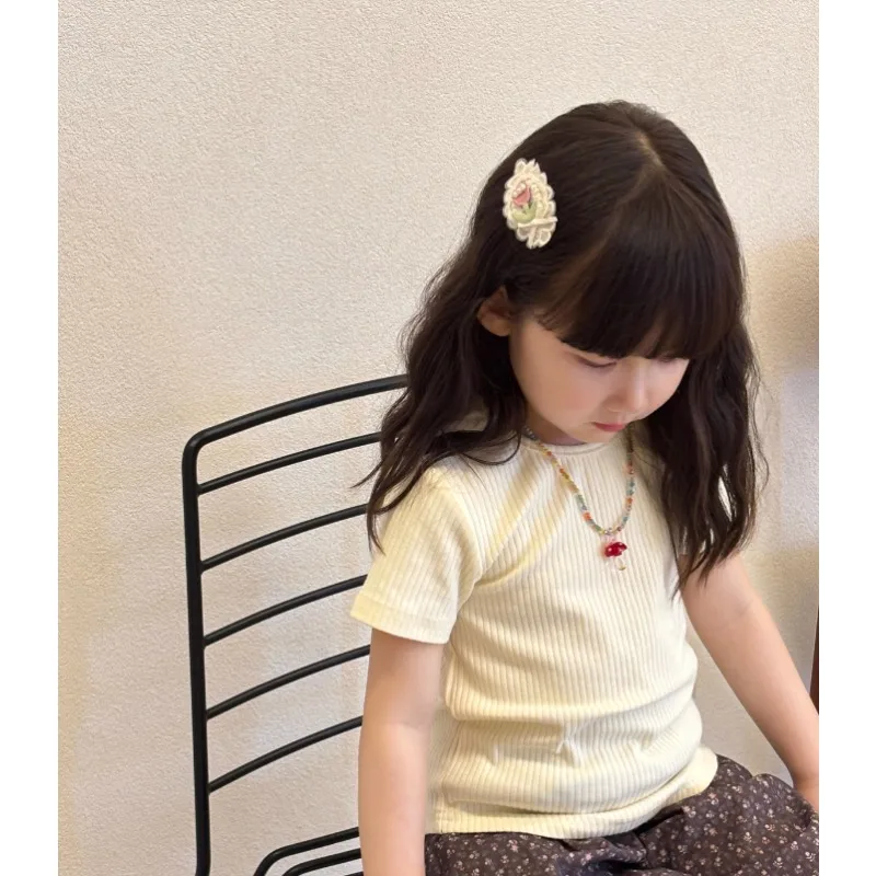 

Cute Embroidery Fabric BB Clip 2pcs Set Sweet Strawberry Hair Clips for Girls Kids Children Headwear Hair Pin Accessories