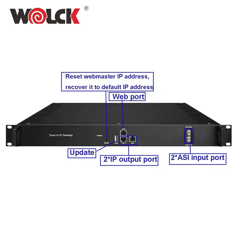 Digital Ip Satellite Receiver 3508B Modulator Gateway for IPTV System Tuner to IP Gateway