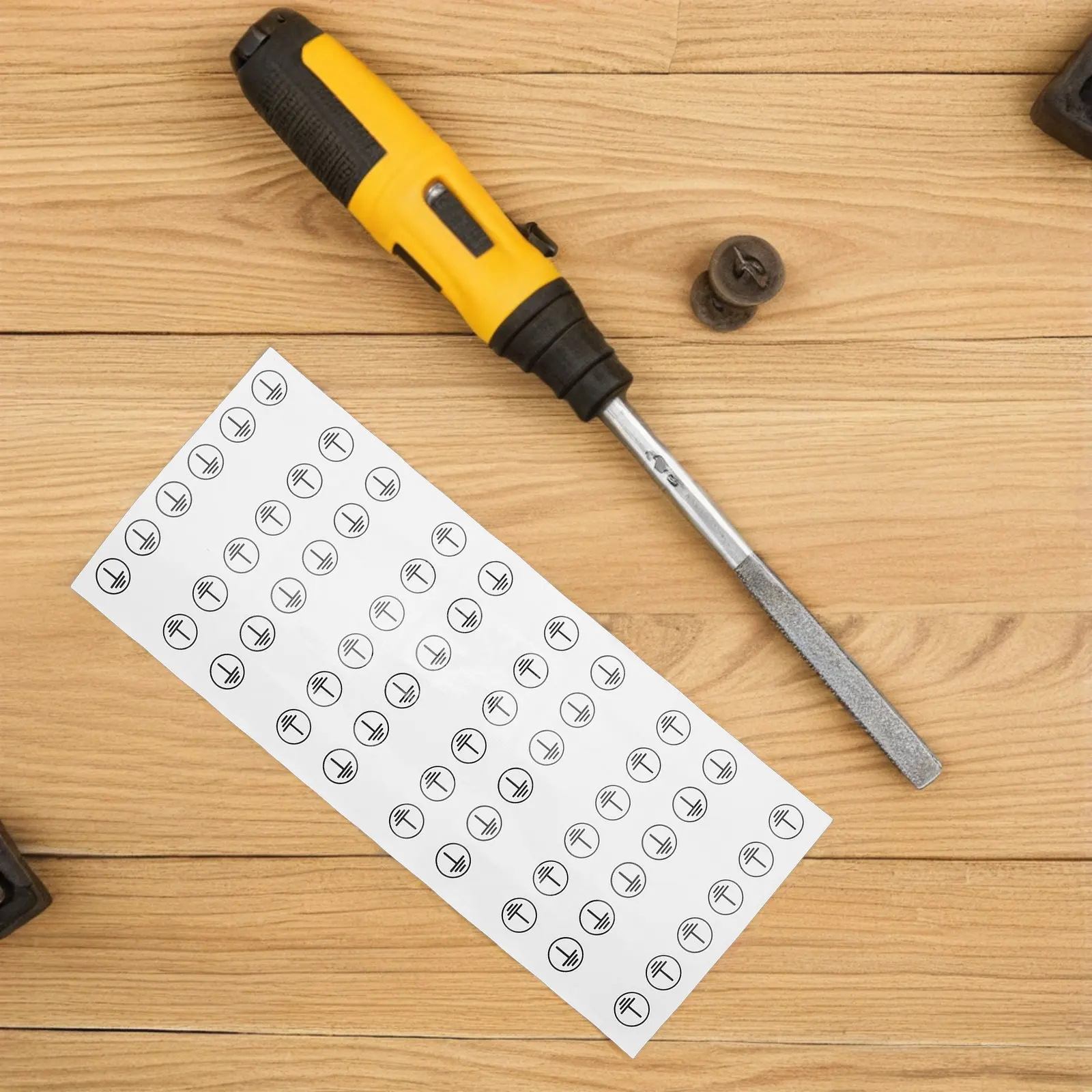 12Sheets Electrical Grounding Symbol Labels Self Adhesive Protective Stickers for Panels Machinery Workplace Safety Warning