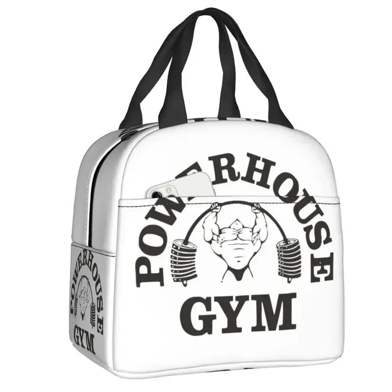 Fitness Powerhouse Gym Lunch Bag Thermal Cooler Insulated Lunch Box For Women Kids School Children Beach Camping Food Tote Bags