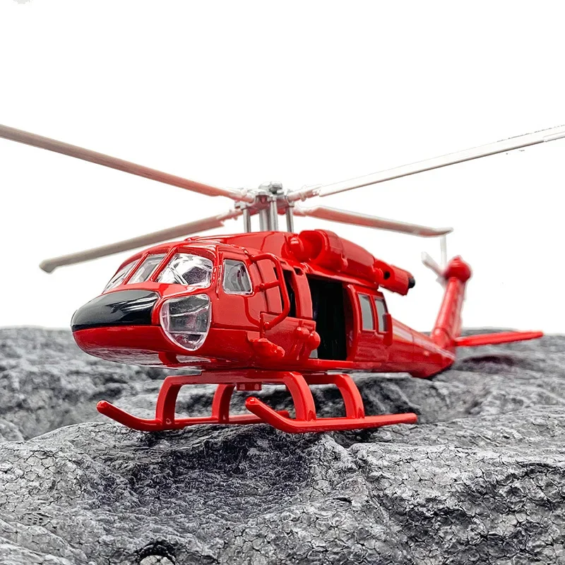 Black Hawk Armed Helicopter ﻿and Rescue helicopter model acoustooptic military aircraft model Toy Ornament Gift