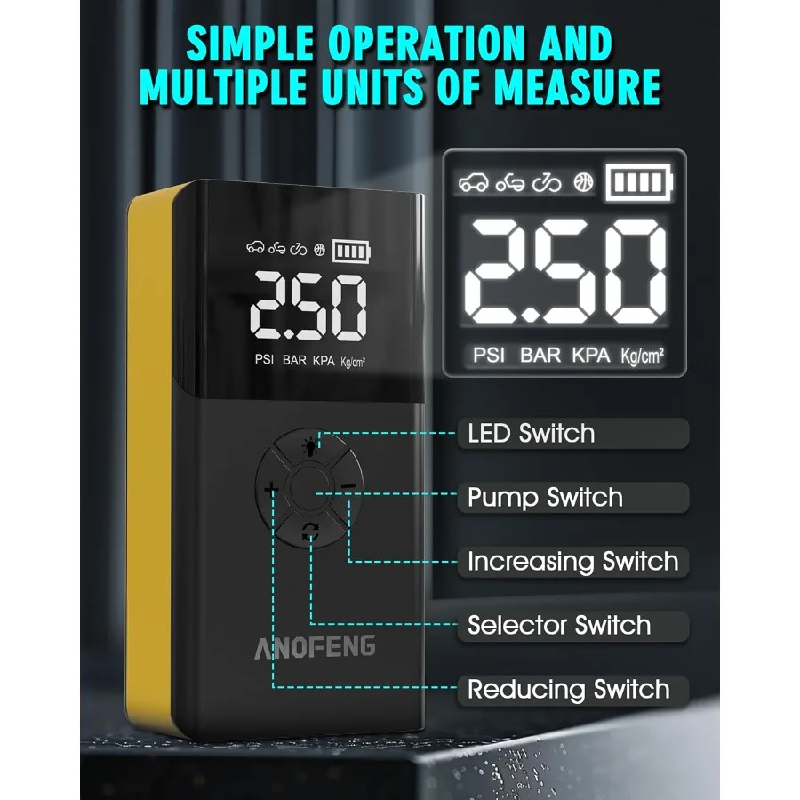 محمول سيارة الانتقال كاتب مع ضاغط الهواء 4000A 150PSI 12 فولت لبطارية السيارة في حالات الطوارئ تعزيز صندوق الانتقال المدمج مع البلوز #6