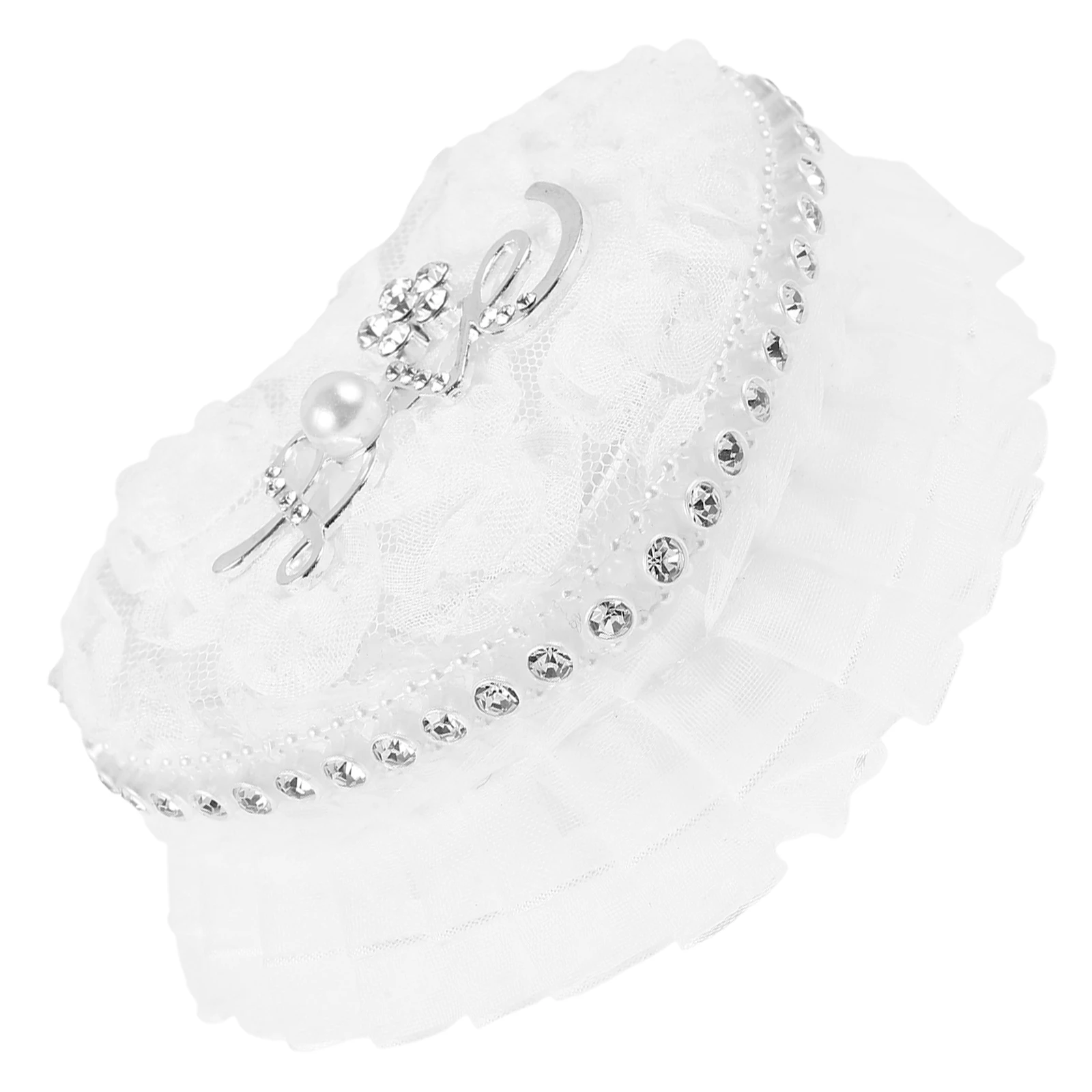 

Heart Shaped Ring Box Wedding Decoration Compact Lightweight Storage Pillow White Plastic Fabric Elegant Design Anniversary
