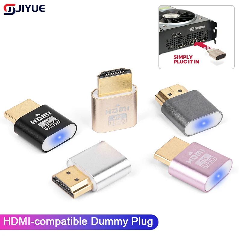 Светодиодный дисплей 4K HDMI Адаптер виртуального дисплея DP DVI VGA Эмулятор дисплея Заглушка безголового дисплея Ghost Эмулятор видеокарты