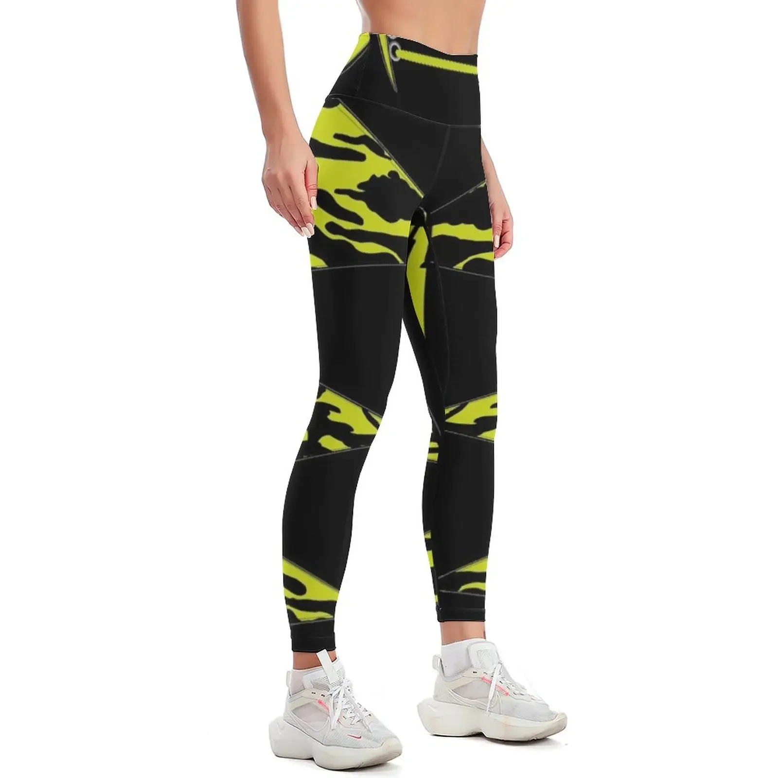 Yellow Heavy Metal Spandex Style Leggings Legging sport Jogger pants workout shorts jogging pants Womens Leggings