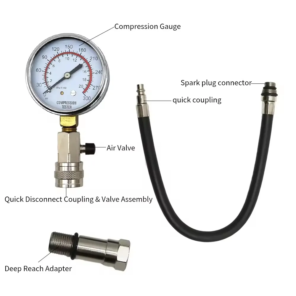 Hot selling Fuel Pressure Test Kit Cylinder Pressure Gauge Diesel Engine Compression Tester Tool Kit