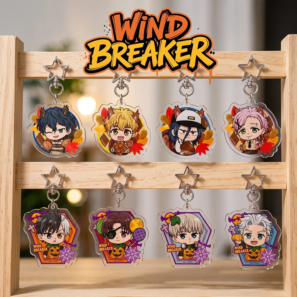 Anime WIND BREAKER Sakura Ren Suo Hajime 2026 Halloween Party Squirrel 6CM Kawaii Keychain Cute Keyring Accessory Holiday Gift