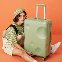 NEW fashion travel suitcase with wheels 20'' carry on luggage small bag 22/24/26/28inch rolling luggage front open trolley case