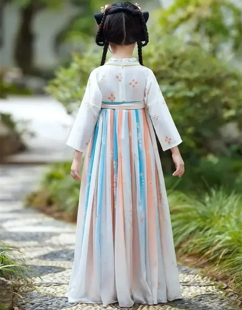 Gaun Cosplay musim panas Modern Hanfu pakaian anak-anak perempuan kostum anak-anak gaun peri anak perempuan pakaian tradisional Cina Vestidos