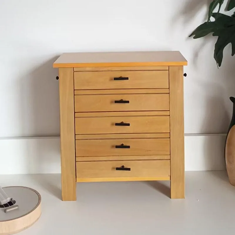 Wooden Jewelry Box Luxury Retro Ring Storage Boxes Large Capacity Necklaces Bracelet Display Case Jewellery Organizer Supplies