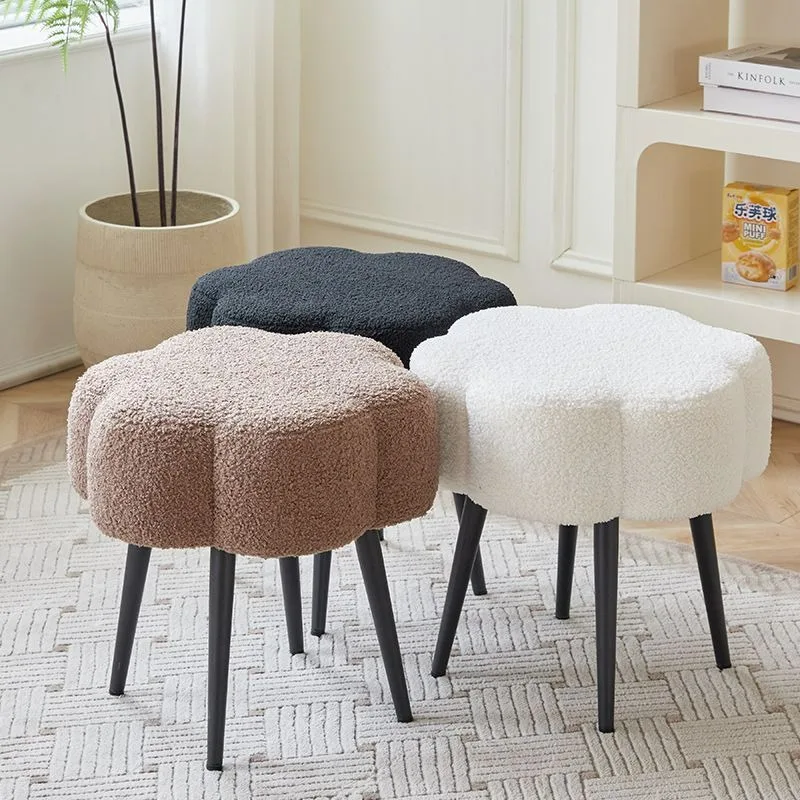 

Cloud Dressing Stool Simple Household Bedroom Round Stool Girl Chair Makeup Stools Ottomans Furniture Nordic Vanity Chairs Ins