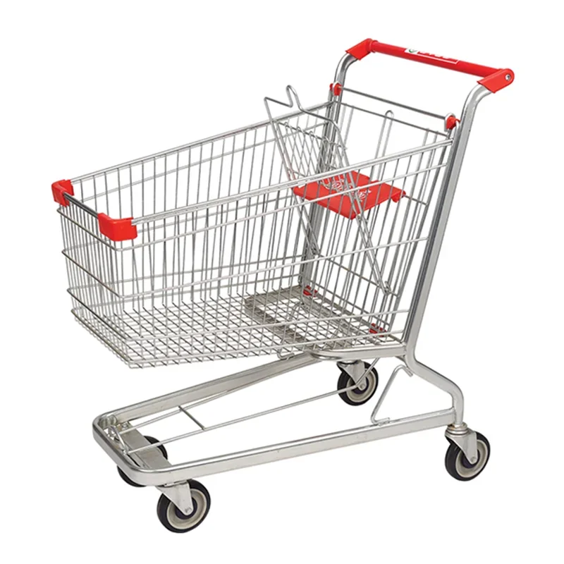 High quality large custom supermarket metal shopping trolley