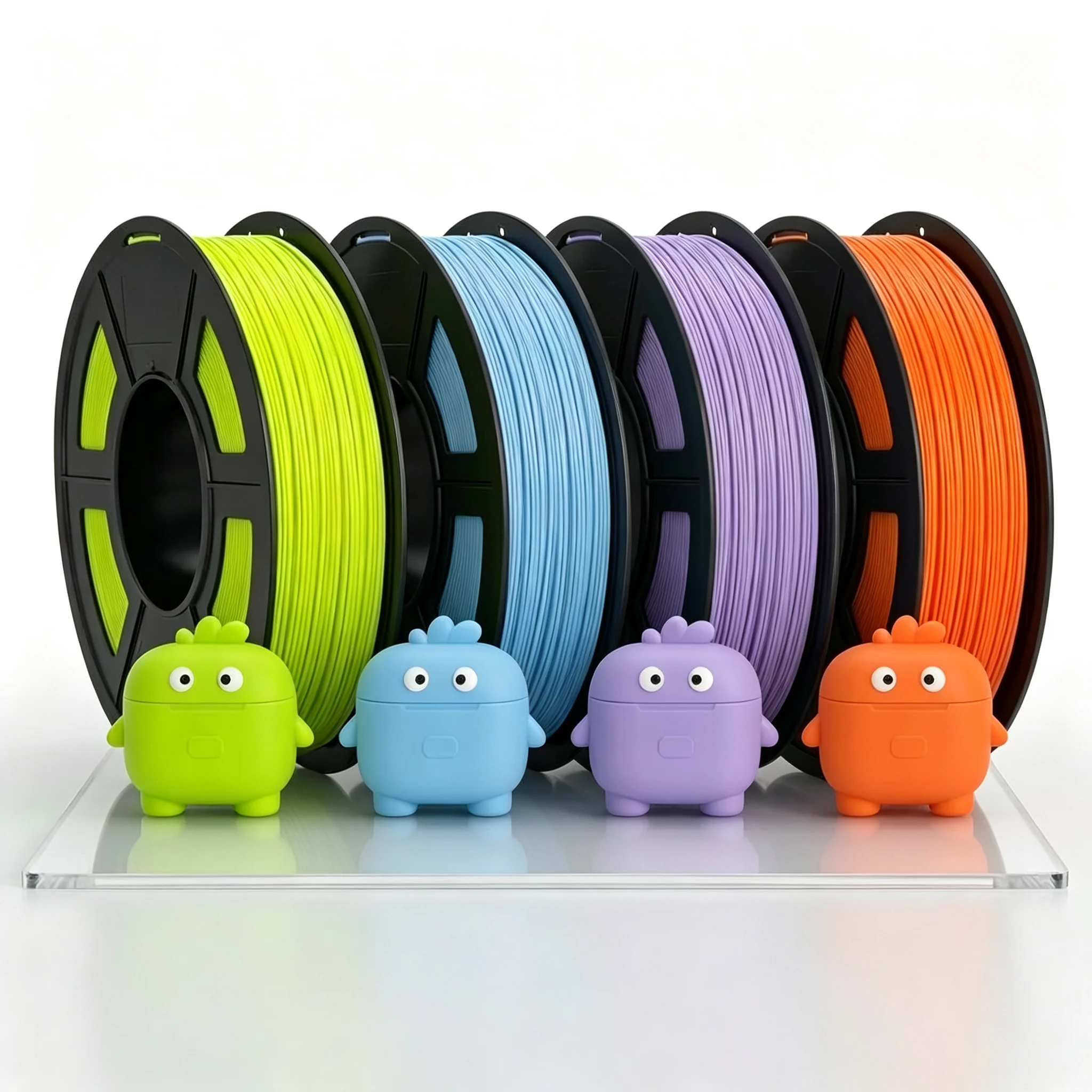 Matte TPU Filament 95A 1.75mm,250g/250g*4 Matte tpu,Matte Finish Easy Printing for Soft Functional Parts & Wearable Designs