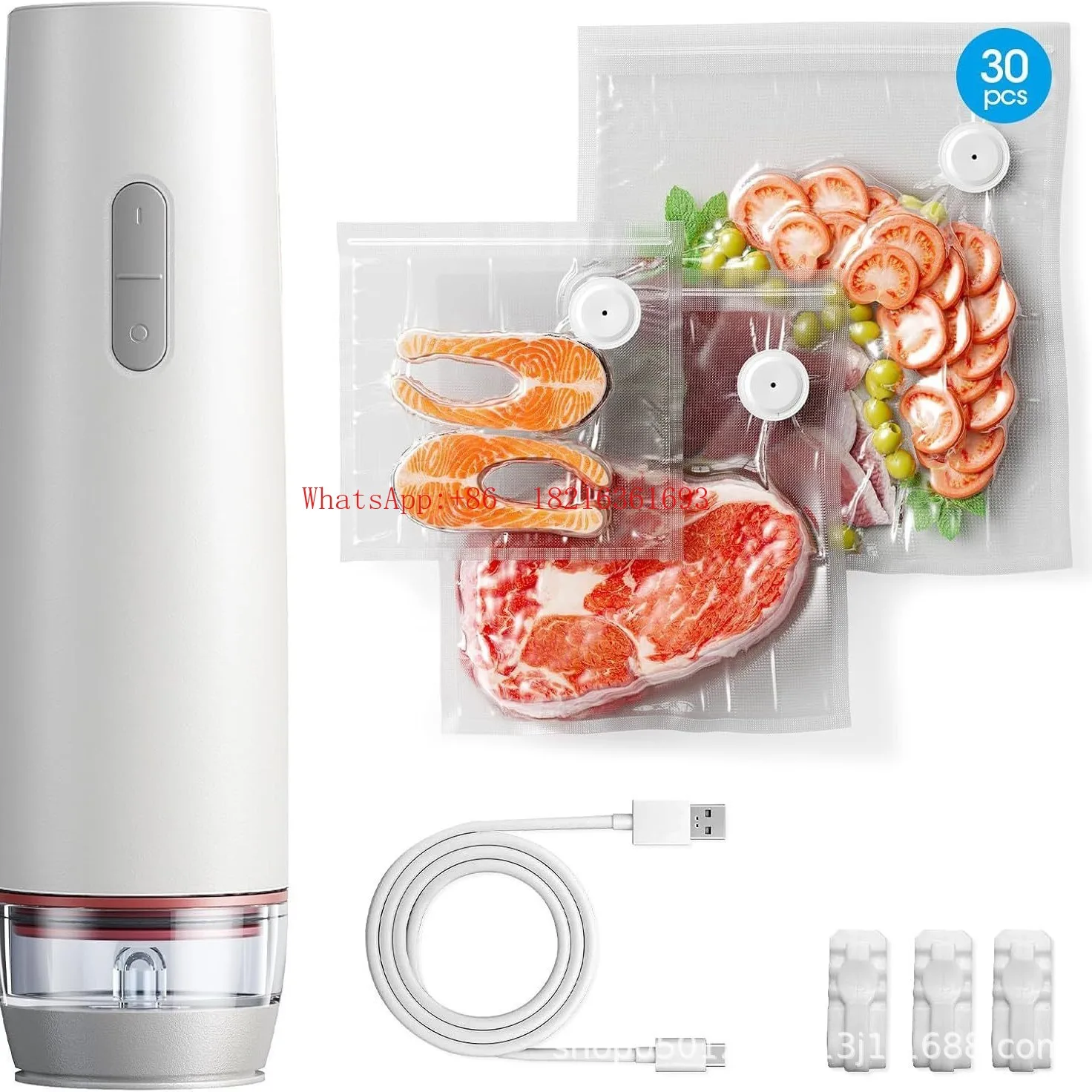 New Smart Mini Convenient Hand-held Vacuum Machine, Rechargeable Household Small Vacuum Preservation Machine