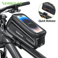 NEWBOLER Bicycle Phone Bag Waterproof Bike Bag 2L EVA Hard Shell Bike Phone Bag For Cycling Touchscreen Front Frame for Road
