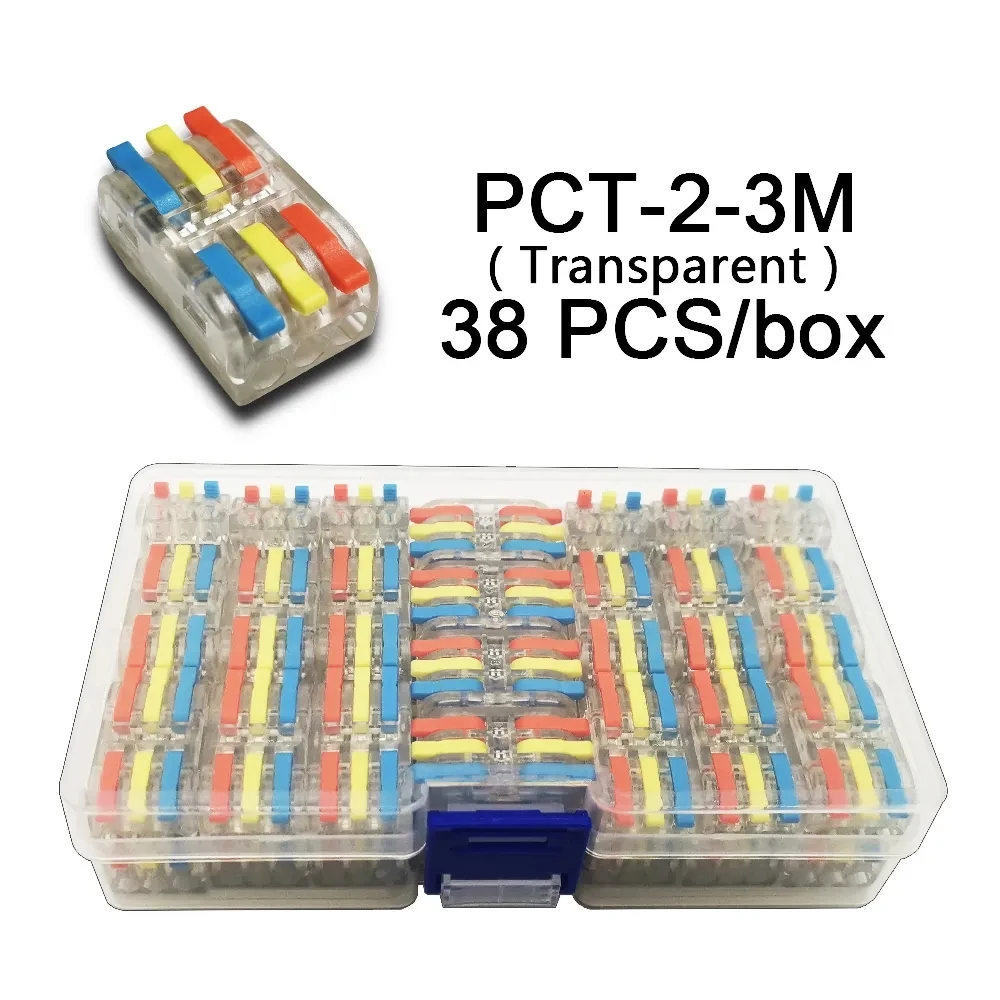 Mini Fast Boxed Wire Connector 2-2M DF-42/62 Compact Conductor Spring Wiring Connector Conductor Push-in Terminal Block