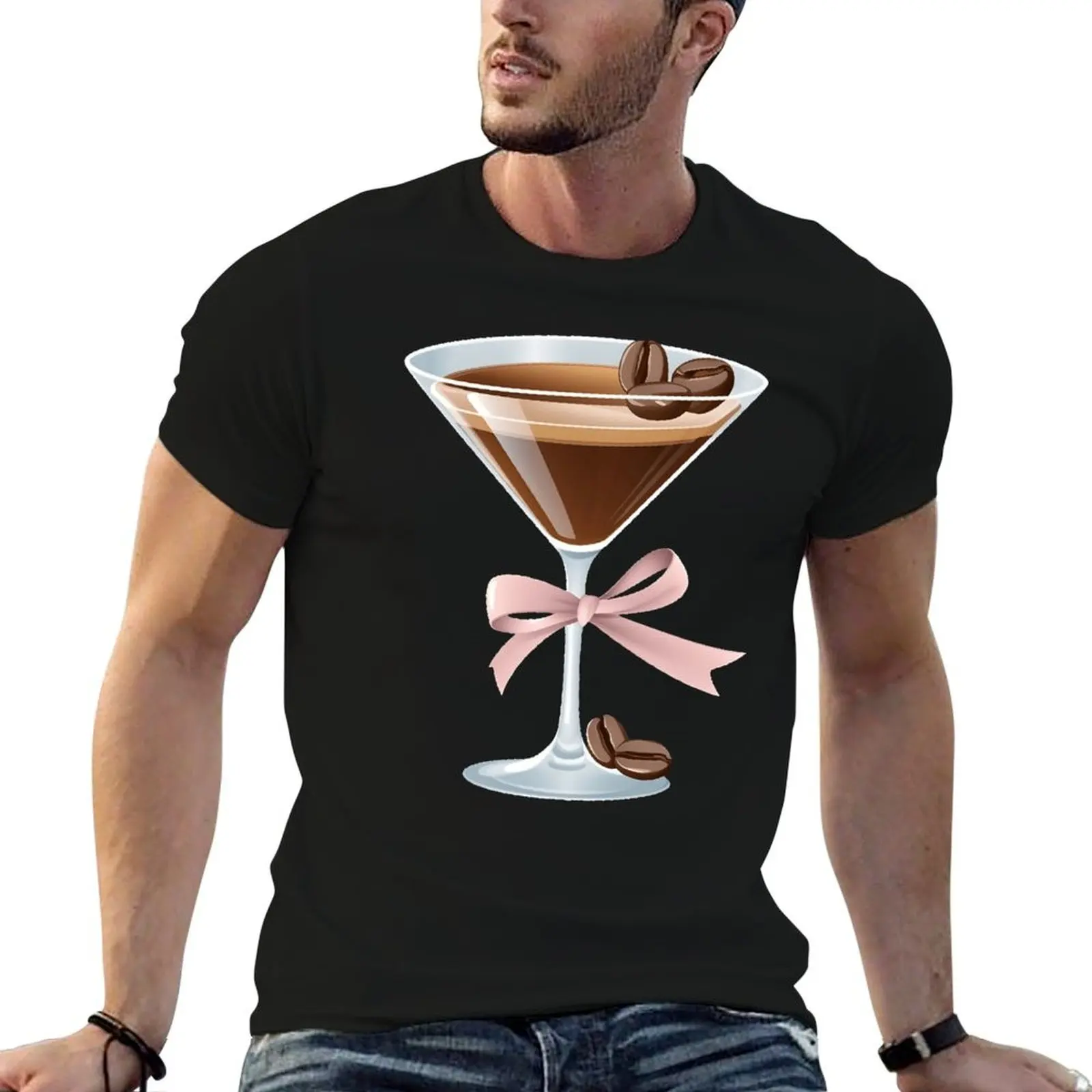 Camiseta elegante Martini de Chocolate fresco, camisetas Move Hipster, broma divertida, Fitness, talla Eur