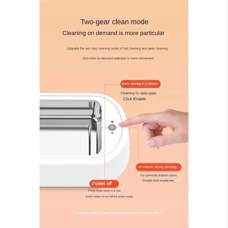 

A78I Ultrasonic Jewelry Cleaner,640ML Portable Household Professional Ultrasonic Eyeglasses Cleaning Machine US Plug