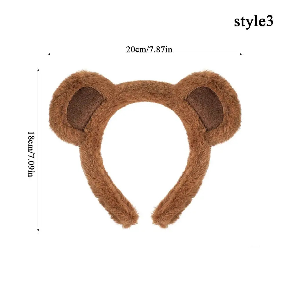 زي تأثيري آذان الدب البني غطاء الرأس آذان الحيوانات القطيفة الشعر هوب لا زلة لوليتا الوحش آذان أغطية الرأس الطرف إكسسوارات الشعر #6