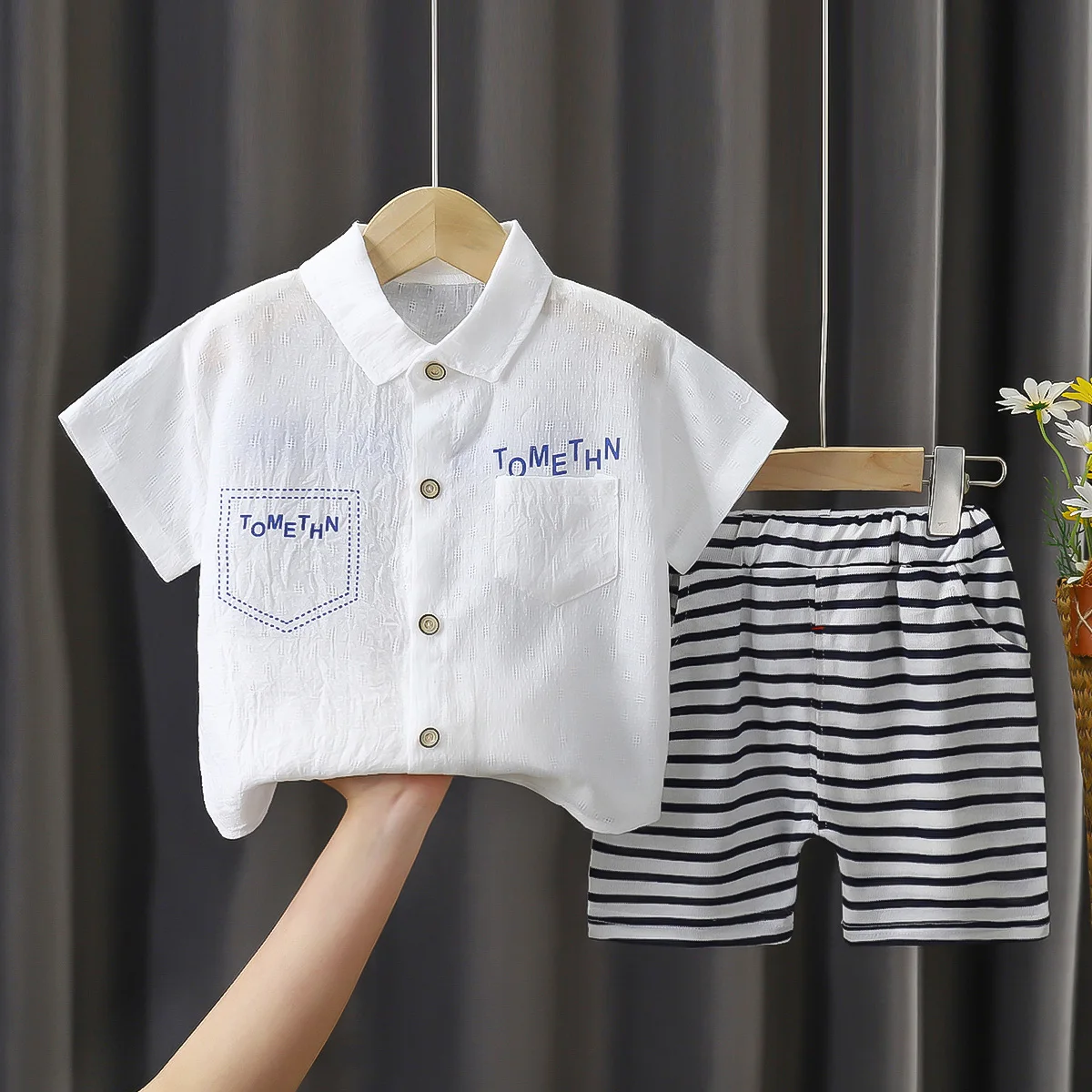 Shirt + Shorts Baby Boys Clothes 2pc/set Summer Clothing Casual Short Sleeve Suit Children T Shirt Outfits Outer Wear