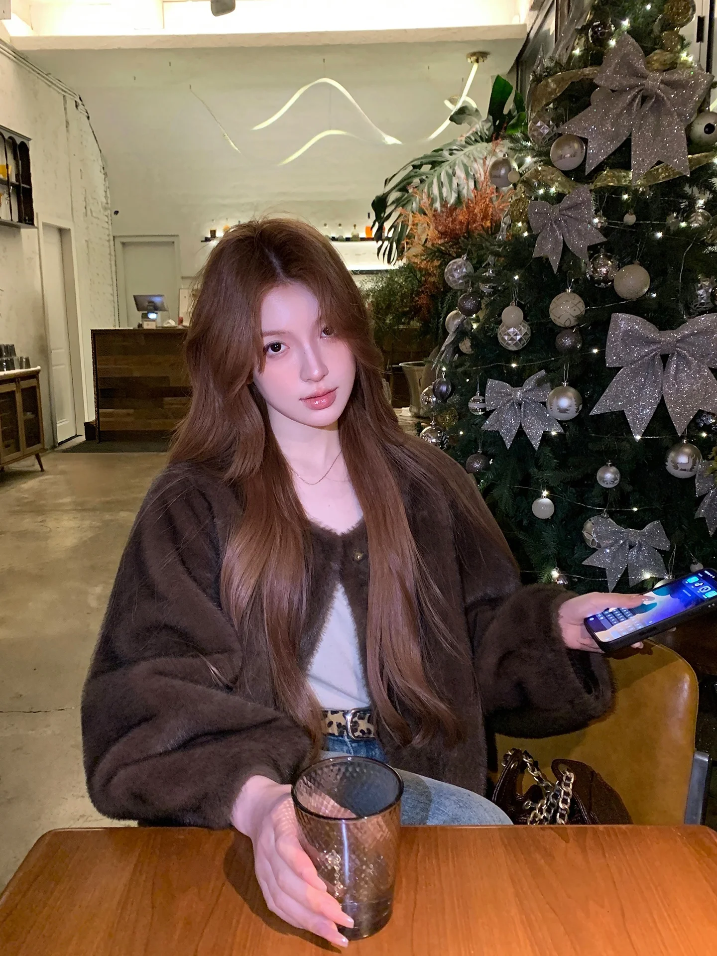 

Aurora Whisper Women's Faux Mink Fur Coat Eco-friendly Long Sleeve round Neck Thick Winter Outerwear Korean Style Comfortable...