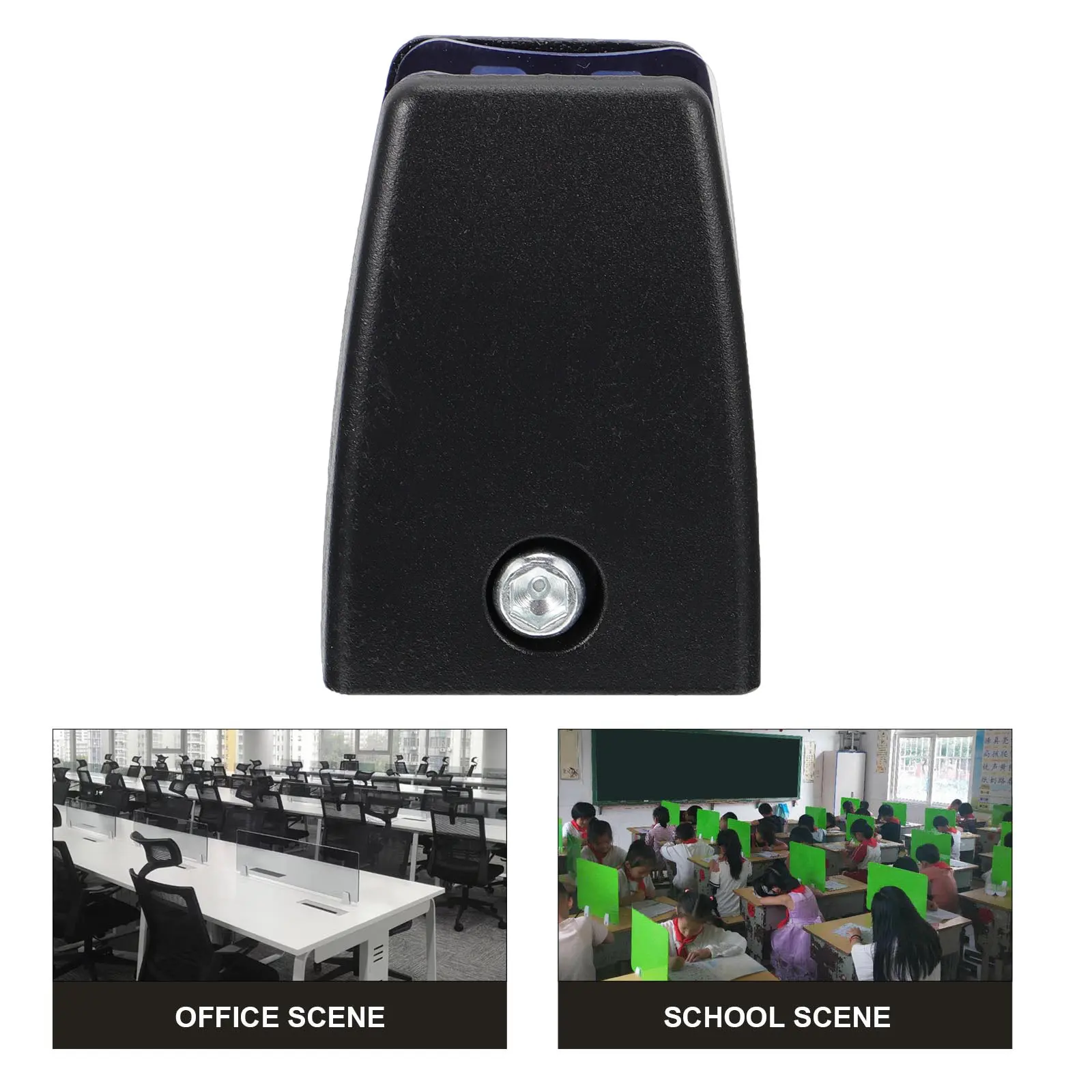 4Pcs Aluminum Alloy Desk Baffle Clamps Black Thickened Base Noise Reduction Desktop Screen Holder Office Divider Clip