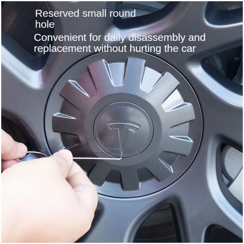 Suitable for The New Version of Model 3 Tesla Wheel Hub Cover Protection Cover Center Cover Nut Protection Modification