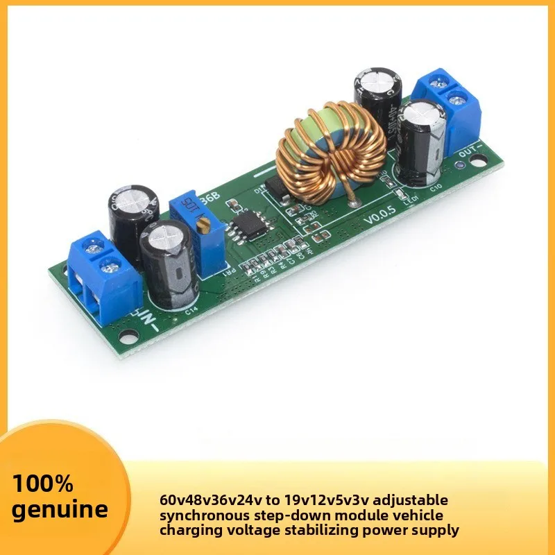 Stable Output Sync Buck Converter 60V Input Adjustable to 19V 12V 5V 3V Car Power Charger Board