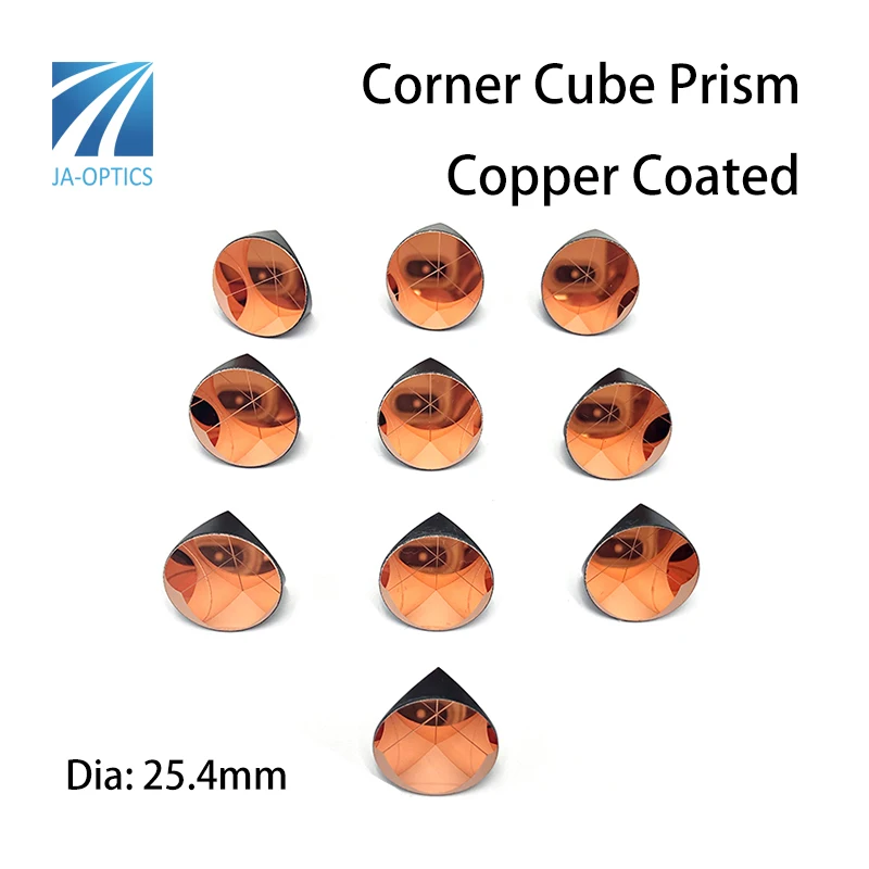 

Pack of 10/20 Pcs Diameter 25.4mm/1 Inch K9/N-BK7 Copper Coated Optical Glass Trihedral Retroreflector Corner Cube Prism