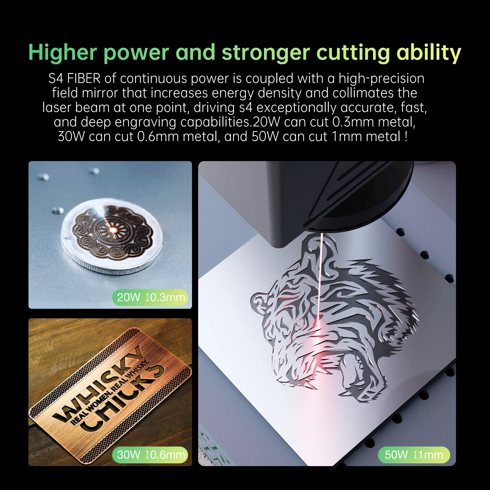 DAJA S4 50W Fiber Laser Marking Machine Metal Nameplate Engraver for Jewelry StainlessSteel Portable Engraving IndustrialDesktop