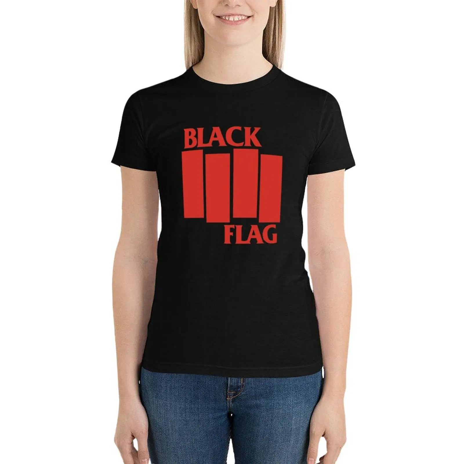 

Black Flag Logo T-Shirt funny shirts graphic tees ariat shirts for Women