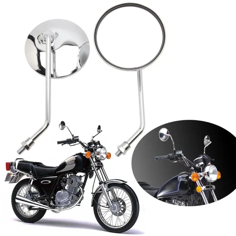 

Popu для Honda Shadow Suzuk, боковое зеркало заднего вида для мотоцикла с винтами 10 мм, универсальный круглый квадратный модифицированный мотоцикл в стиле ретро
