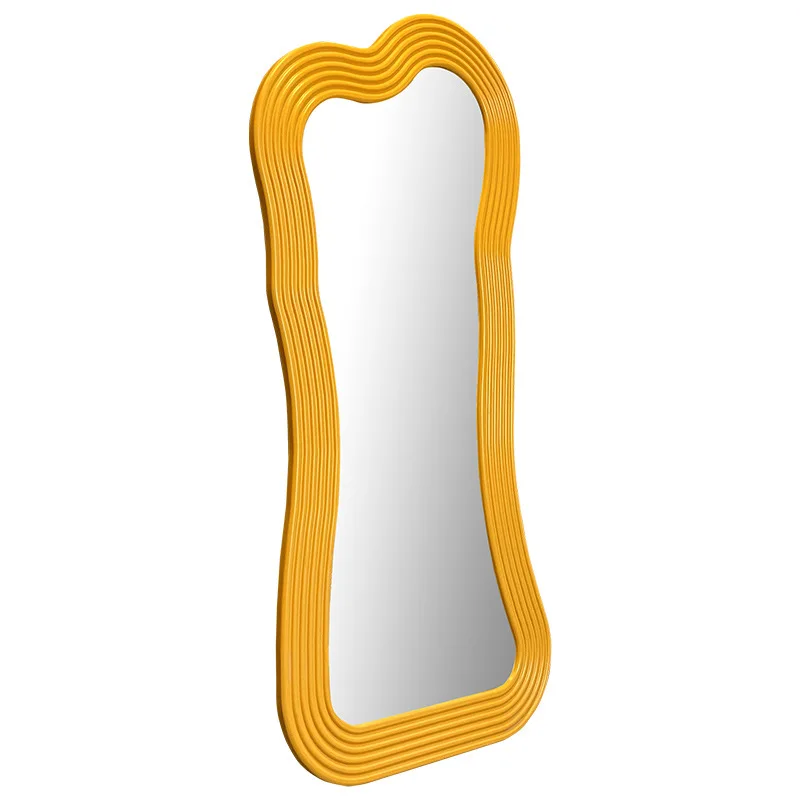 mirror floor-to-ceiling mirror household fitting mirror special-shaped bedroom three-dimensional mirror attached to the wall