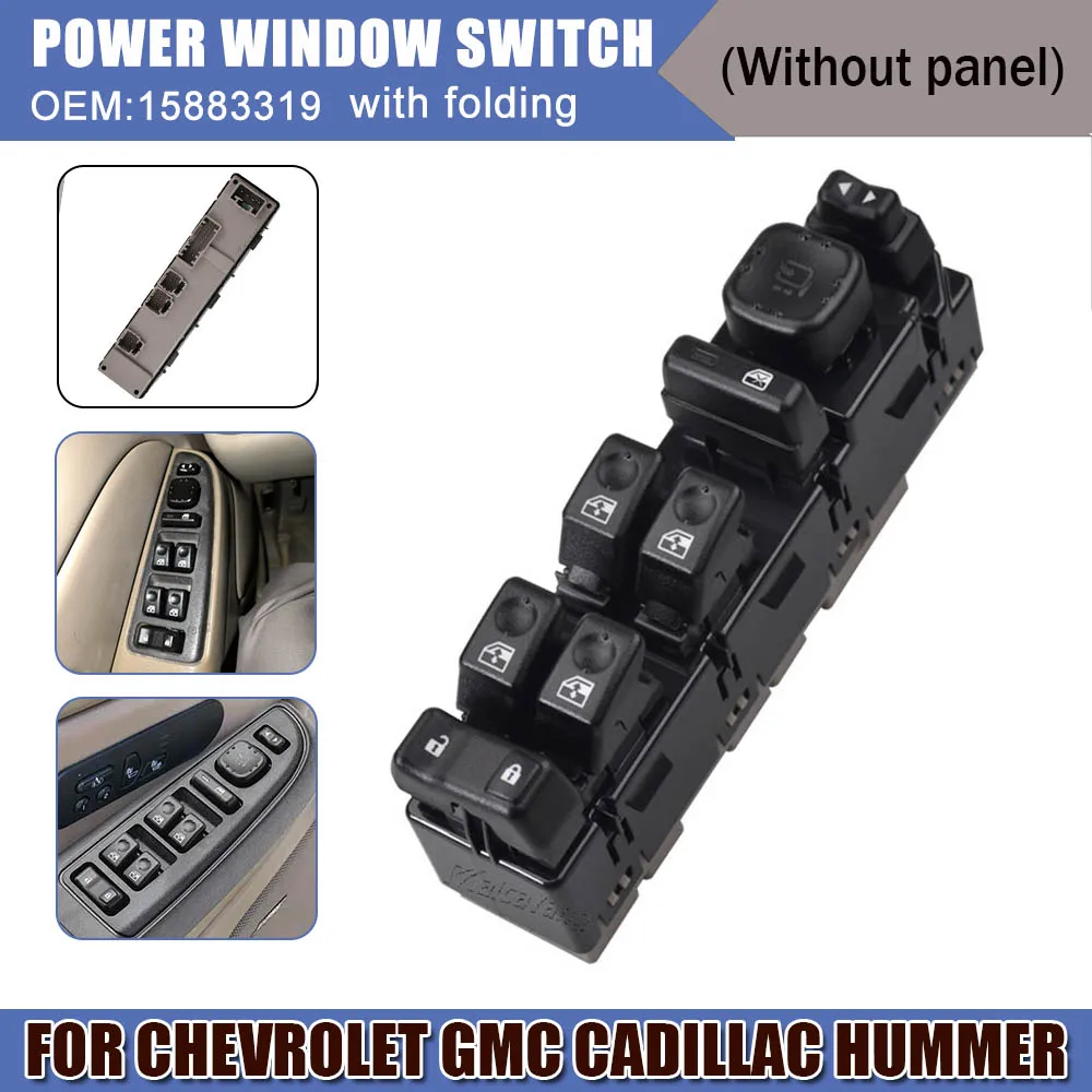 ドアロックスイッチパネル 互換性15883319 2003-2006年型シボレー 15883319 Window Control Switch For GMC Sierra Yukon XL Chevrolet