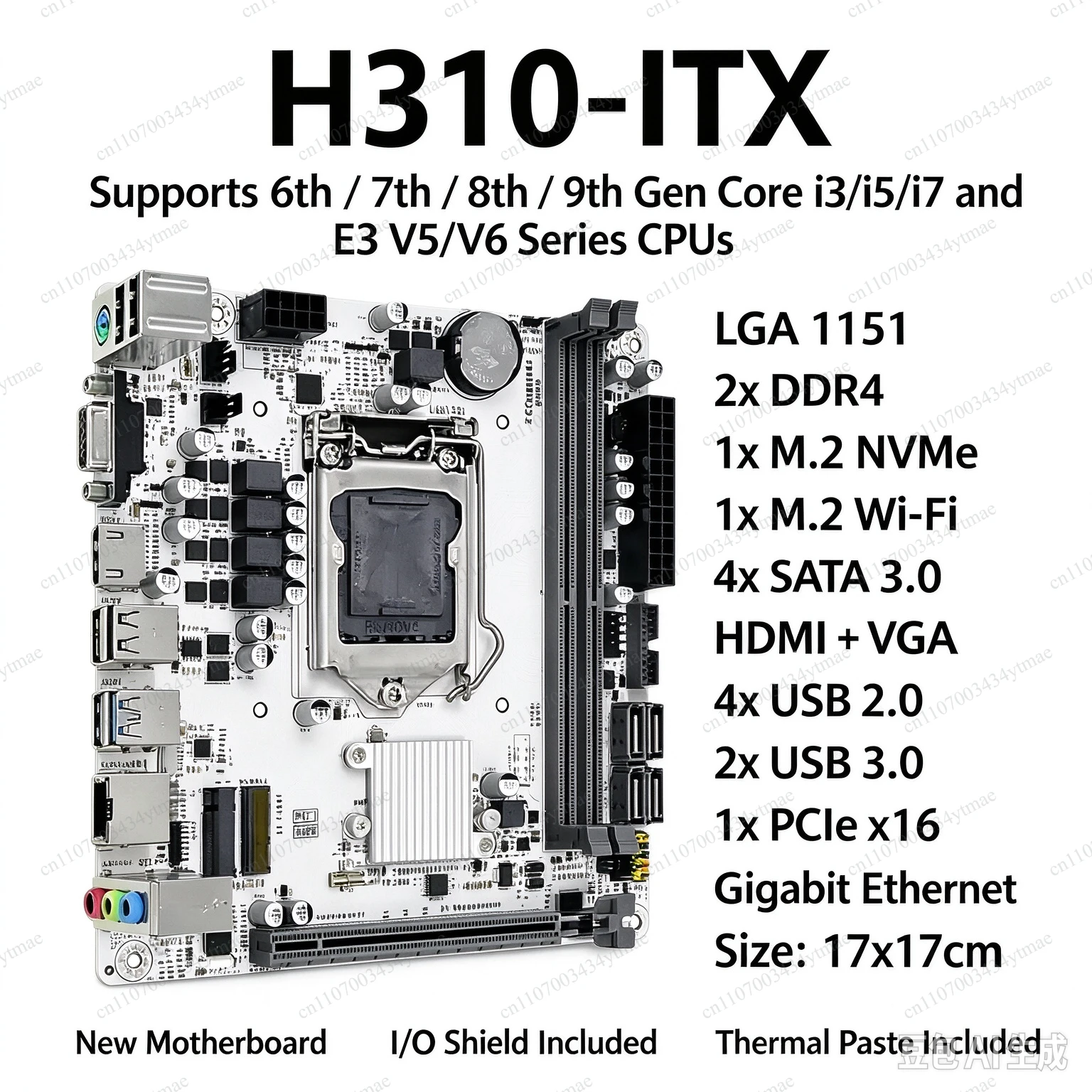 B75 B85 H310 H510 H61S H81S Mini ITX Desktop Motherboard With M.2 Slot - view 4