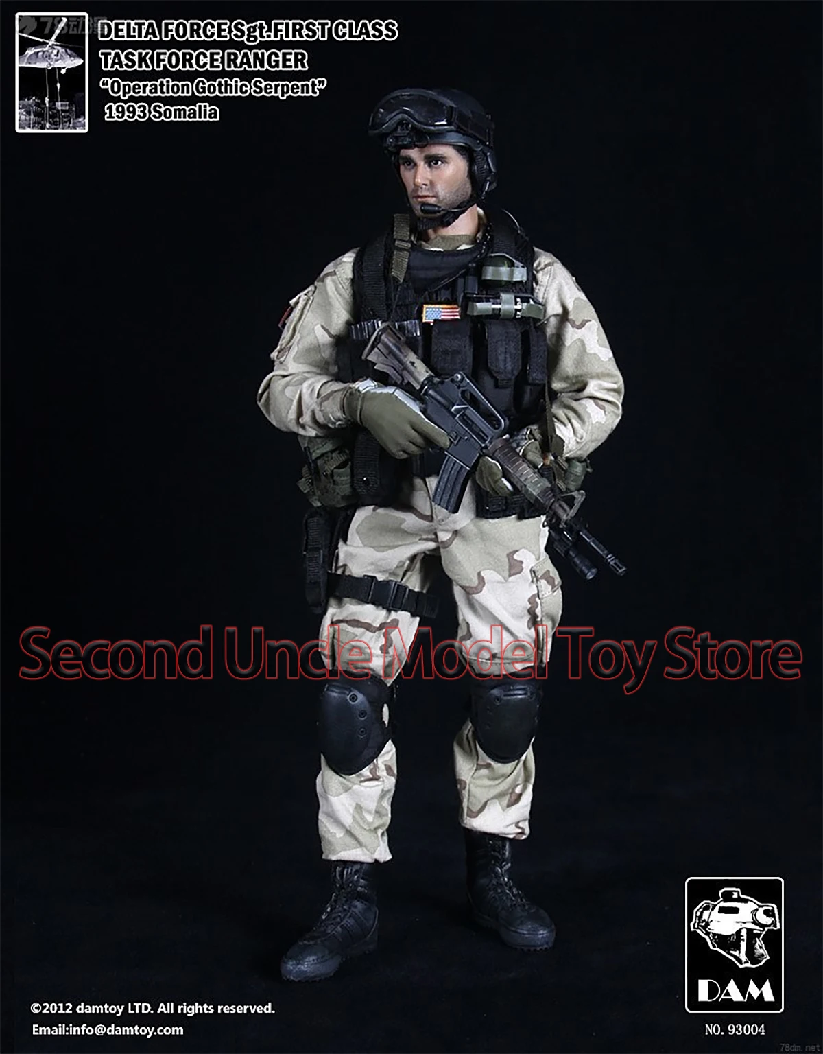 

DAMTOYS DAM 93004 1/6 Task Force Ranger Sgt First Class 12'' Male Soldier Military Action Figure Full Set Collectible Model Toys