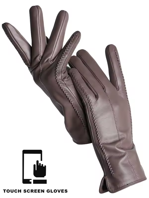 Women's sheepskin gloves winter warm plus velvet short thin touch screen driving color women's leather gloves good quality -2226 - Image 29