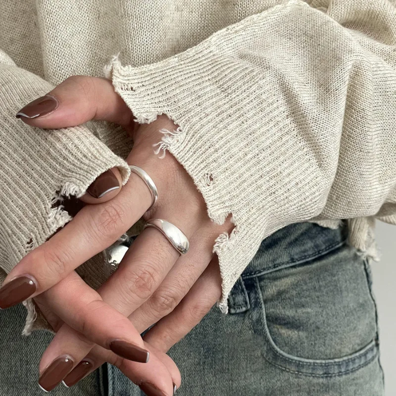 Women's 925 Sterling Silver Irregular Geometry Ring