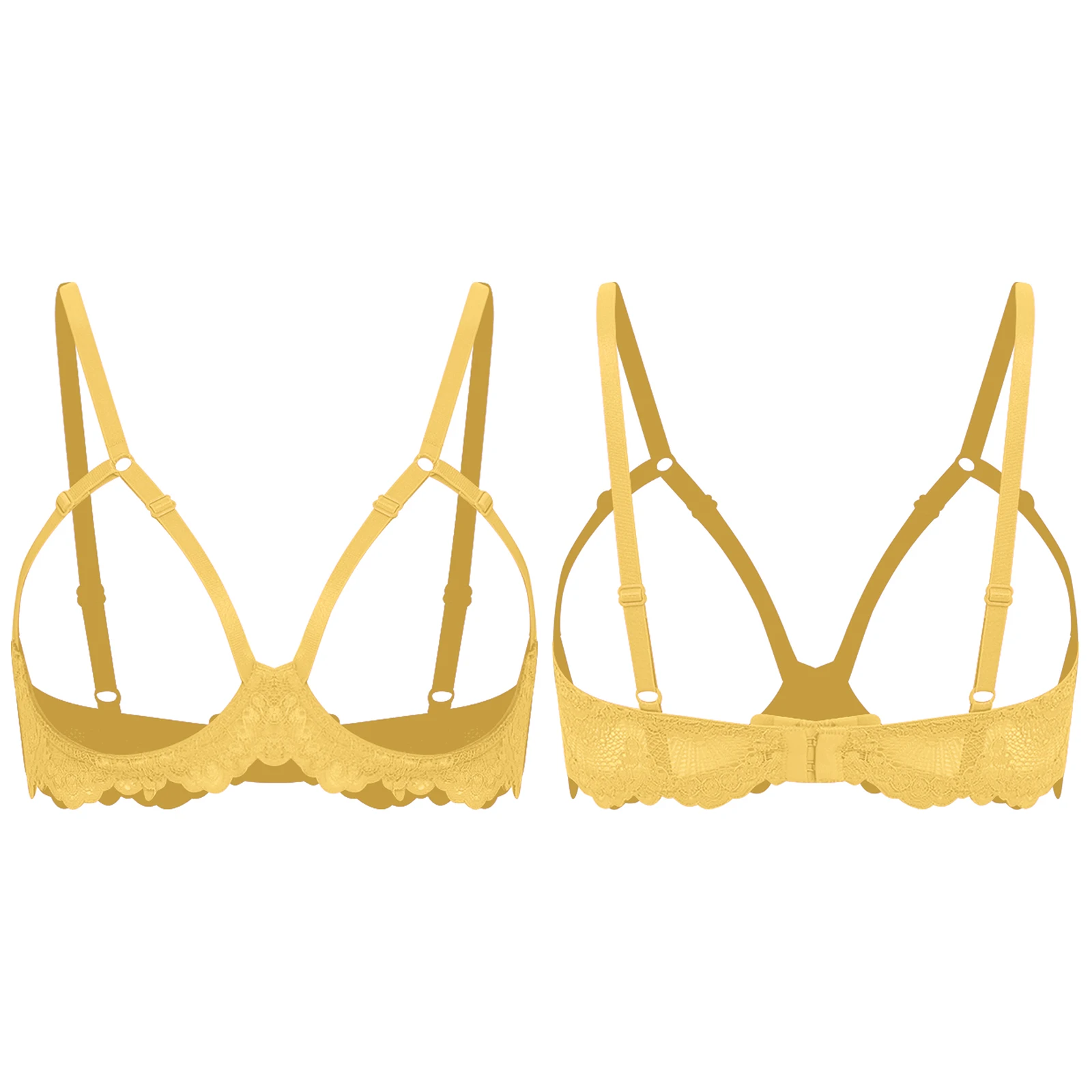 

Adult Female Sexy Lace Bra Tops Lingerie Open Cup Nipple See Through Brassier for Couple's Dating Lingerie Tempting Bras Tops