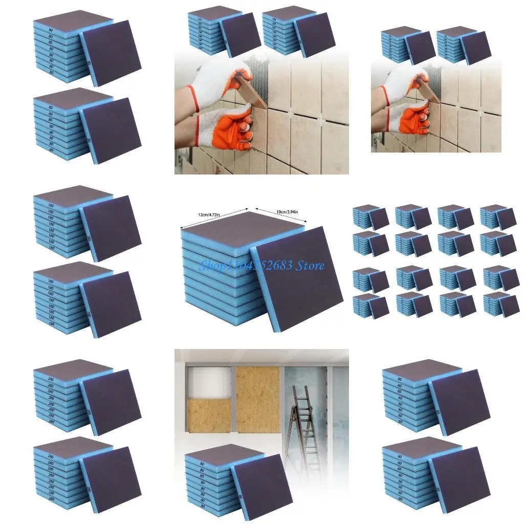 

Y6GD 18pcs Sanding Sponges For Easy Handling on Complex Surfaces Shapes