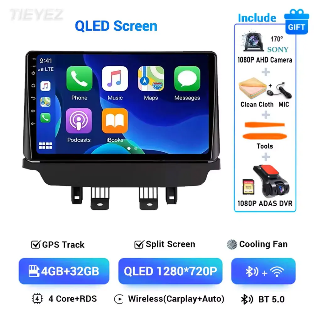 Android 15 Voor Mazda CX-3 DK Mazda 2 DJ 2014-2023 Multimedia Speler Radio Stereo Head Unit GPS Navigatie 4G WIFI BT DSP DVD