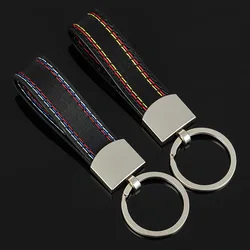 Metal Leather Car Keychain For BMW M Sport M3 M5 GT E46 E39 E60 E90 F10 F30 E36 X6 X5 X3 X1 X7 Key Chain Rings Accessoriess