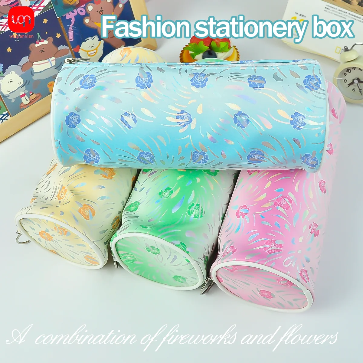 

WQN 1pc Macaron Color stationery Bag Appearance Design Beautiful Smooth Zipper Without Holding High Appearance Level Large Capac