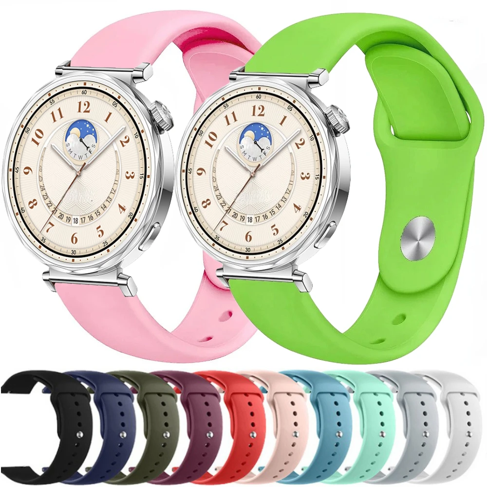 

18mm 22mm Silicone Strap For Huawei Watch GT5-4 41mm GT5 Pro 42mm Sports Bracelet Wristband For Huawei Watch GT5/5 Pro 46mm Band