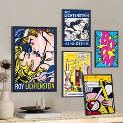 Roy Lichtenstein Pop Art Classic Movie Posters Vintage Room Bar Cafe Decor Nordic Home Decor