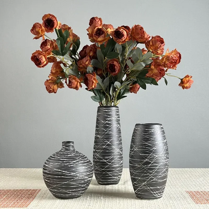 for Jingdezhen Ceramic Countertop Small Vase for Flower Arrangement Dried Flower Modern Simple Entrance Study Ornament
