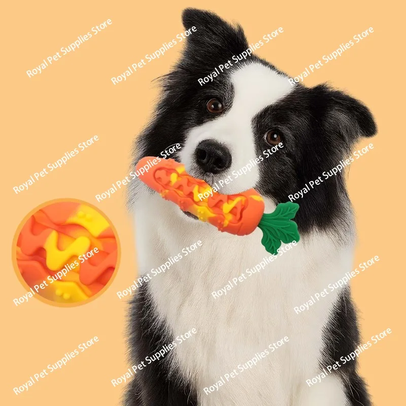 

Dog Silicone Toy Carrot Sound Resistant To Biting Teeth Pet Supplies Pet Self-hi